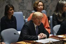 Donald Trump à l'ONU à New York le 25 septembre 2018