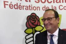 L'ex-chef de l'Etat François Hollande à Tulle dans son ancien fief corrézien le 23 septembre 2018