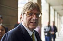 L'ancien Premier ministre belge Guy Verhofstadt, chef de file des libéraux et centristes au Parlement européen (ADLE), le 20 juin 2018 à Londres