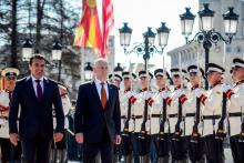 Rassemblement en faveur du "oui" au référendum sur le changement de nom de la Macédoine, le 16 septembre 2018 à Skopje
