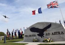 Cérémonie commémorant la création, il y a 100 ans, de la RAF, à Saint-Omer le 20 septembre 2018