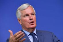Le Français Michel Barnier, négociateur en chef de l'UE pour le Brexit, lors d'une conférence de presse le 31 août 2018 à Bruxelles