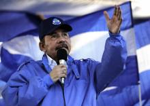Le président nicaraguayen Daniel Ortega anime un meeting à Managua, le 5 septembre 2018
