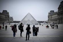 La pyramide du musée du Louvre, le 19 février 2018 à Paris