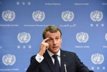 Emmanuel Macron, dans une conférence de presse à l'assemblée générale de l'ONU ce mardi