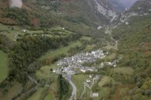 Vue du village d'Urgos, en vallée d'Aspe