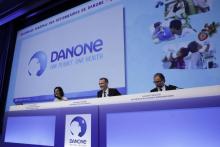 L'assemblée générale des actionnaires de Danone à Paris, le 26 avril 2018