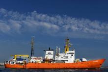 L'Aquarius armé par SOS Mediterranée et MSF quitte le port de Marseille le 1er août 2018