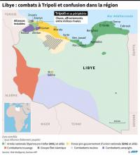 Carte du contrôle des territoires en Libye au 4 septembre