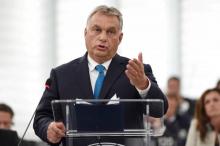 Le Premier ministre hongrois Victor Orban devant le Parlement européen à Strasbourg, le 11 septembre 2018
