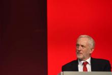 Le chef du Labour, Jeremy Corbyn au congrès du parti d'opposition britannique à Liverpool le 23 septembre