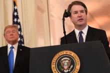 Le juge Brett Kavanaugh s'exprime à la Maison Blanche après avoir été nommé juge à la Cour Suprême par Donald Trump