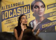 La candidate démocrate Alexandria Ocasio-Cortez, le 22 septembre 2018 à New York