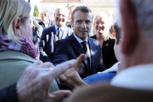 Le président Emmanuel Macron à Colombey-les-Deux-Eglises, le 4 octobre 2018