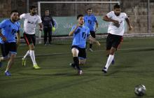 Des joueurs palestiniens s'affrontent à Jérusalem-Est, le 7 septembre 2018