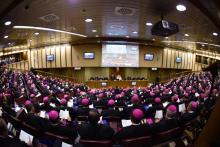 Le synode des évêques sur les jeunes réuni au Vatican, le 3 octobre 2018