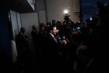 Le ministre italien de l'Intérieur Matteo Salvini le 9 octobre 2018 à Décines, près de Lyon
