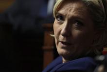 La présidente du Rassemblement national Marine Le Pen le 3 octobre 2018 à Paris
