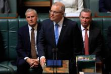 Le Premier ministre australien Scott Morrison devant le Parlement, le 22 octobre 2018 à Canberra