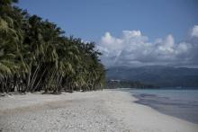 Une plage de l'île de Boracay, le 25 octobre 2018 aux Philippines
