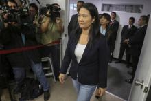 La dirigeante de l'opposition péruvienne Keiko Fujimori au tribunal de Lima, le 24 octobre 2018