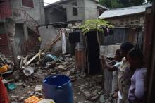 Une maison à Port-de-Paix touchée par le séisme, le 8 octobre 2018