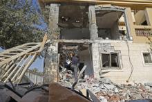 Une maison détruite par une frappe israélienne sur la bande de Gaza, le 17 octobre 2018