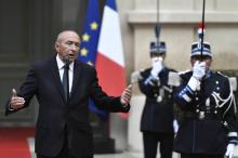Gérard Collomb prononçant son discours de départ du ministère de l'Intérieur. Paris, 3 octobre 2018.
