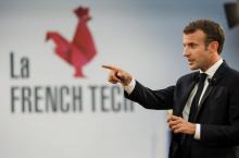 Le président Emmanuel Macron lors d'une rencontre avec des entrepreneurs à Paris, le 09 octobre 2018