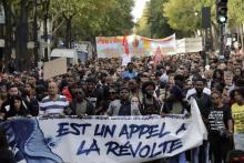 Manifestation à Paris le 13 octobre 2013 pour "réclamer la vérité" sur la mort d'Adama Traoré