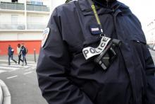 Un policier équipé d'une caméra piéton à Nîmes le 29 mars 2013