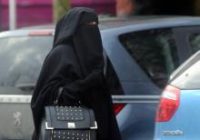 Une femme en niqab, le 9 janvier 2014 à Roubaix