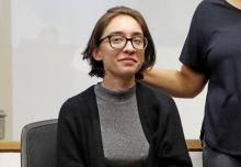Lara Alqasem, une étudiante américaine bloquée à son arrivée en Israël, au tribunal de Tel-Aviv devant lequel elle conteste la décision des autorités israéliennes, le 11 octobre 2018
