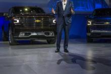 le responsable du développement des produits chez General Motors, Mark Reuss, lors d'un salon automobile à Détroit, le 12 janvier 2018.