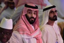 Le prince héritier saoudien Mohammed ben Salmane au forum international d'investissment à Ryad, le 24 octobre 2018
