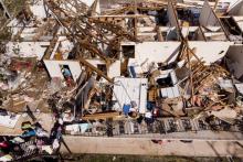 Vue de Panama City après le passage de l'ouragan Michael