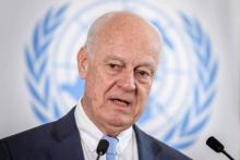 L'envoyé spécial de l'ONU sur la Syrie Staffan de Mistura le 4 septembre 2018 à Genève