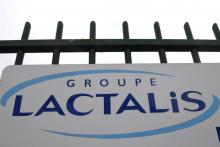 Entrée du siège du groupe Lactalis, à Laval (Ouest). Photo prise le 12 janvier 2018.