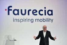 Le patron de Faurecia CEO, Patrick Koller, au salon de l'innovation technologique et électronique de Las Vegas (CES), le 8 janvier 2018
