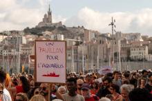 Manifestation de soutien à l'Aquarius, le 6 octobre 2018 à Marseille