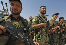 Des membres des Unités de protection du Peuple (YPG), une des principales milice kurde en Syrie, le 11 septembre 2018 à Hassakeh en Syrie