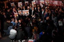 Un rassemblement en hommage au journaliste saoudien Jamal Khashoggi devant le consulat souadien à Istanbul, le 25 octobre 2018
