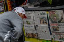 Les unes des journaux après l'élection de Jair Bolsonaro à la tête du Brésil, le 29 octobre 2018 à Sao Paulo