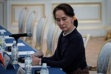 La dirigeante birmane Aung San Suu Kyi à Tokyo, Japon, le 9 octobre 2018