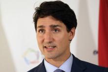 Le Premier ministre canadien Justin Trudeau, le 12 octobre 2018 à Erevan en Arménie