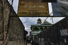 Photo prise le 12 avril 2018 d'une mosquée de Jakarta où un homme fut battu à mort pour avoir dérobé une boîte à dons, l'équivalent de 110 euros