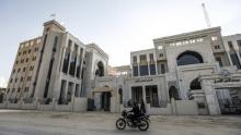 La construction du palais de justice de la ville palestinienne de Gaza, ici photographié le 19 novembre 2018, a été financée par le Qatar