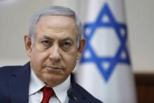 Le Premier ministre israélien Benjamin Netanyahu à la réunion hébdomadaire du conseil des ministres à Jérusalem le 18 novembre 2018