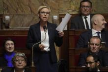Clémentine Autain lors des questions au gouvernement à l'Assemblée nationale le 3 octobre 2018