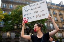 Manifestation contre les violences faites aux femmes, à Paris le 6 octobre 2018